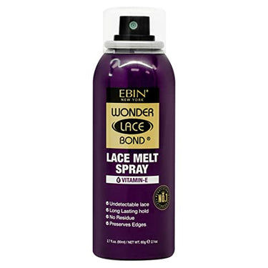 EBIN New York Wonder Lace Bond Lace Melt Spray – Vitamin E, 2.7 fl oz - ANNS BEAUTY SUPPLY